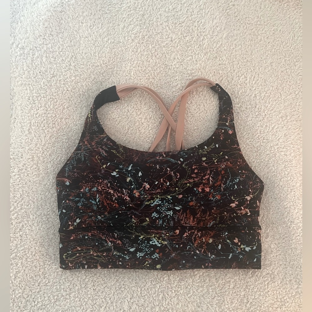 Lululemon energy sports bra size 4 multi colored